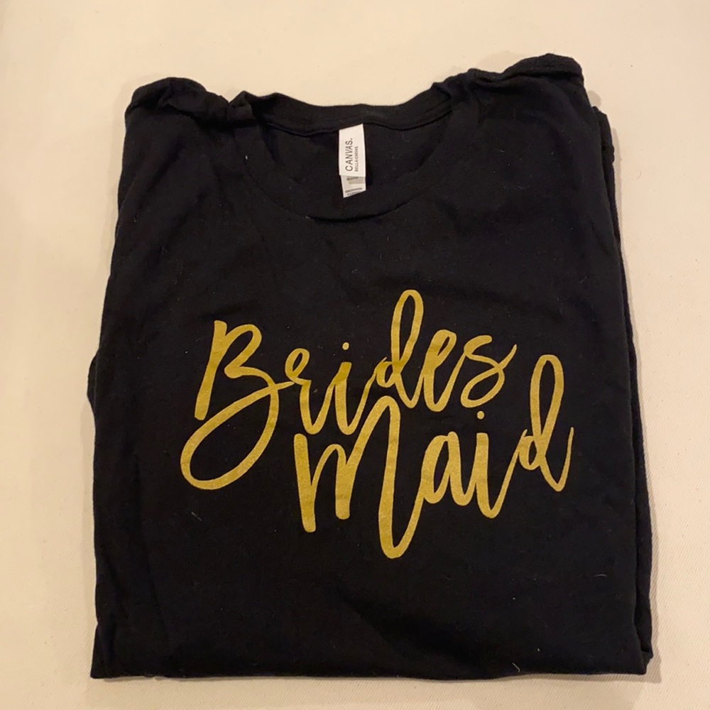 Black and gold Bridesmaid Tee